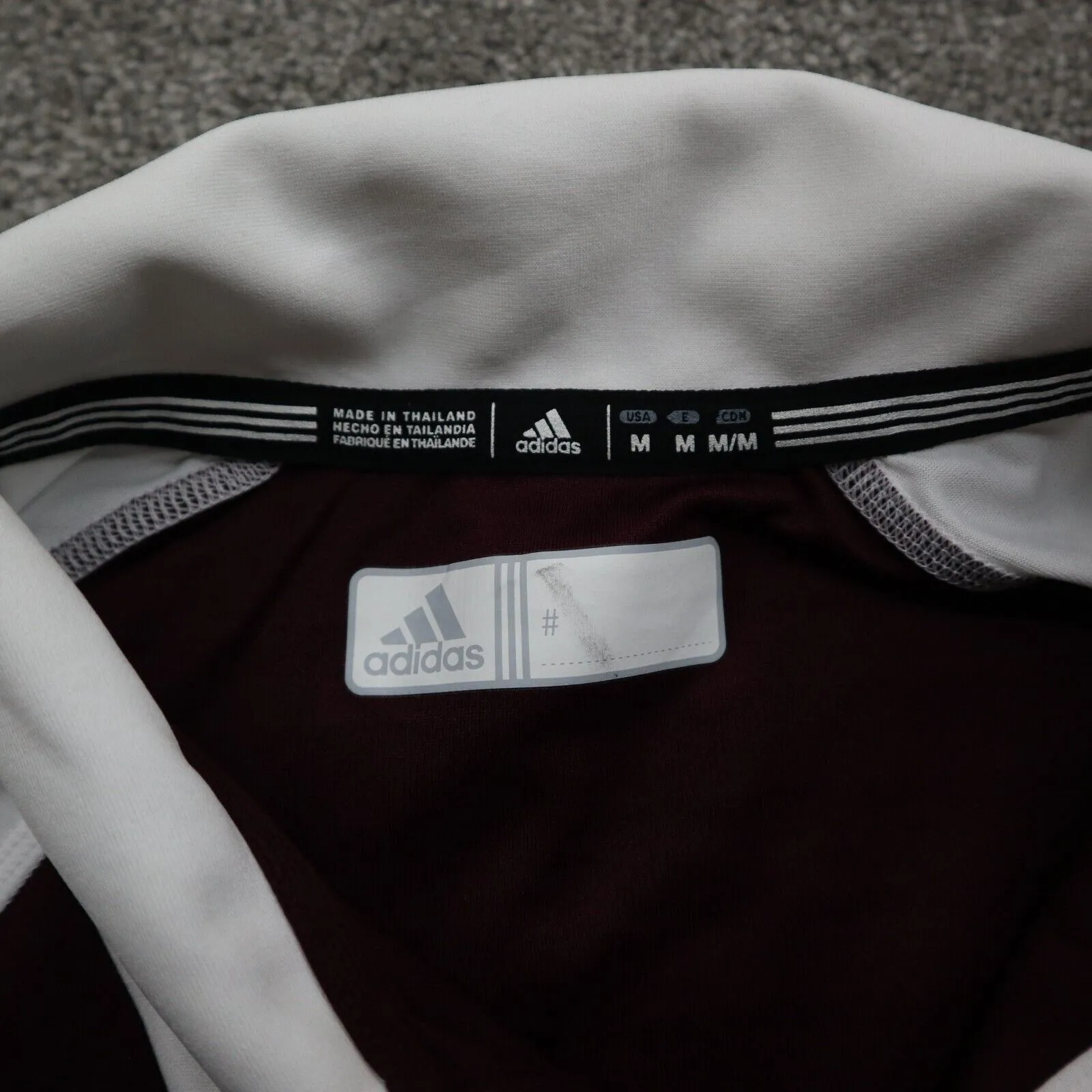 Adidas Climalite Womens Golf Polo Shirt Short Sleeve Maroon White Size Medium