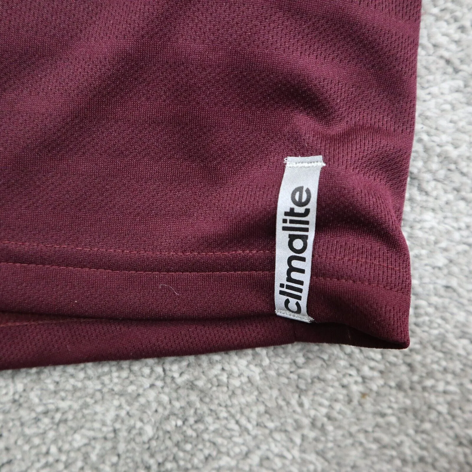 Adidas Climalite Womens Golf Polo Shirt Short Sleeve Maroon White Size Medium