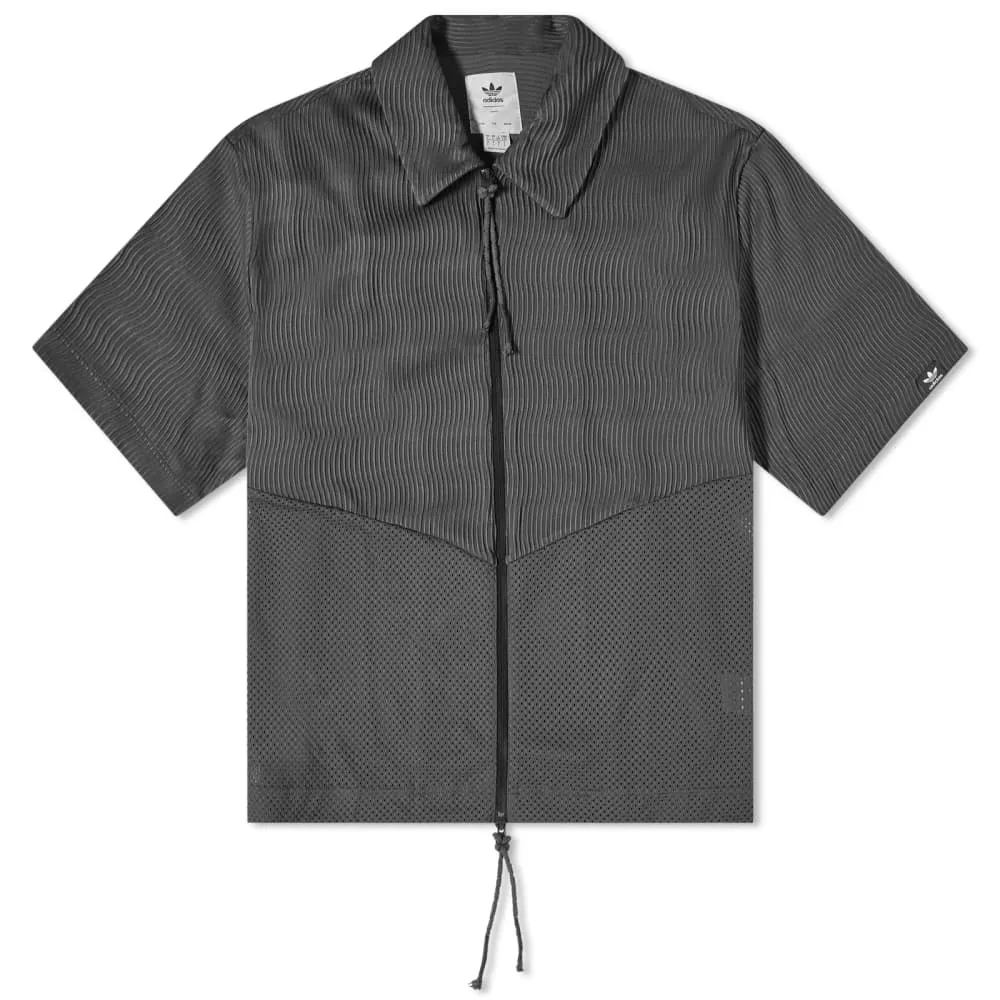 Adidas x SFTM Short Sleeve Zip Shirt, Black