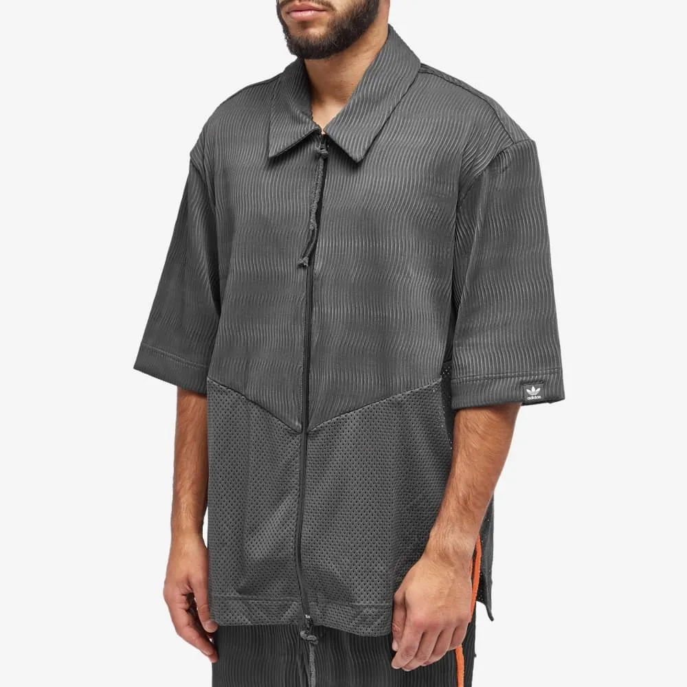 Adidas x SFTM Short Sleeve Zip Shirt, Black