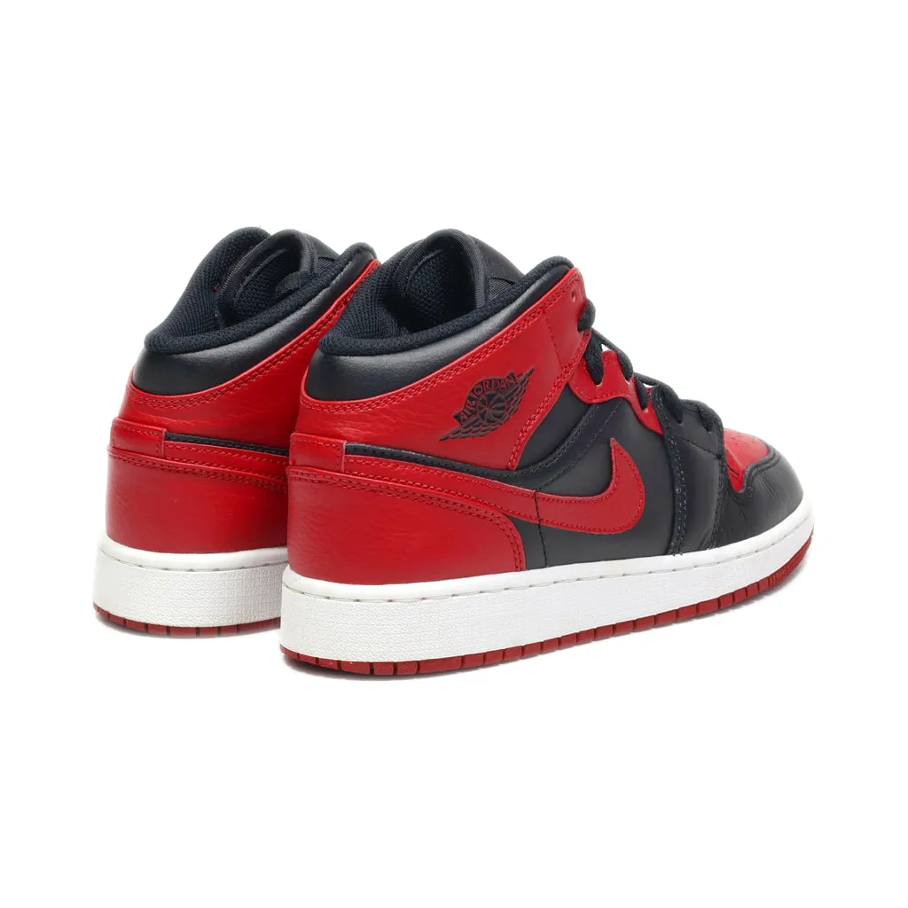Air Jordan Jordan 1 Banned High-Top Sneakers Pu Leather Red Colour For Women