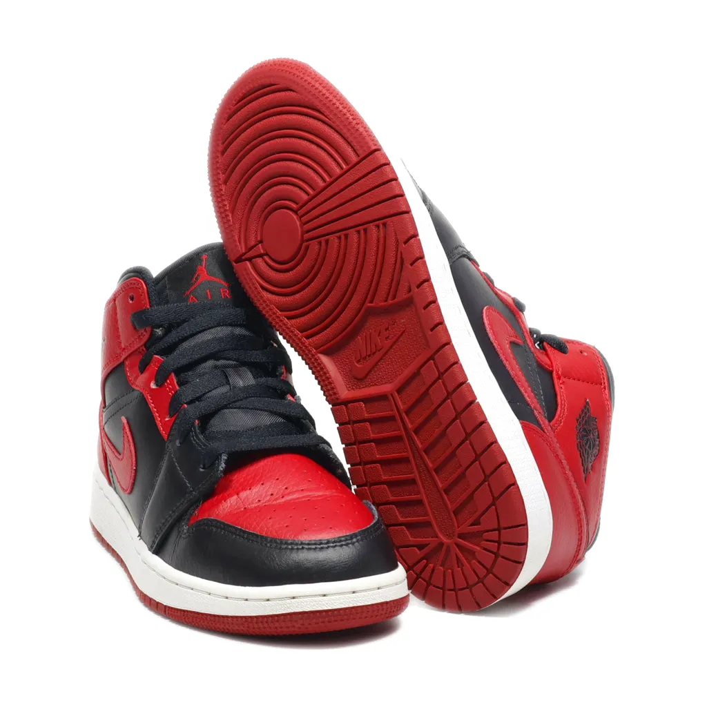 Air Jordan Jordan 1 Banned High-Top Sneakers Pu Leather Red Colour For Women