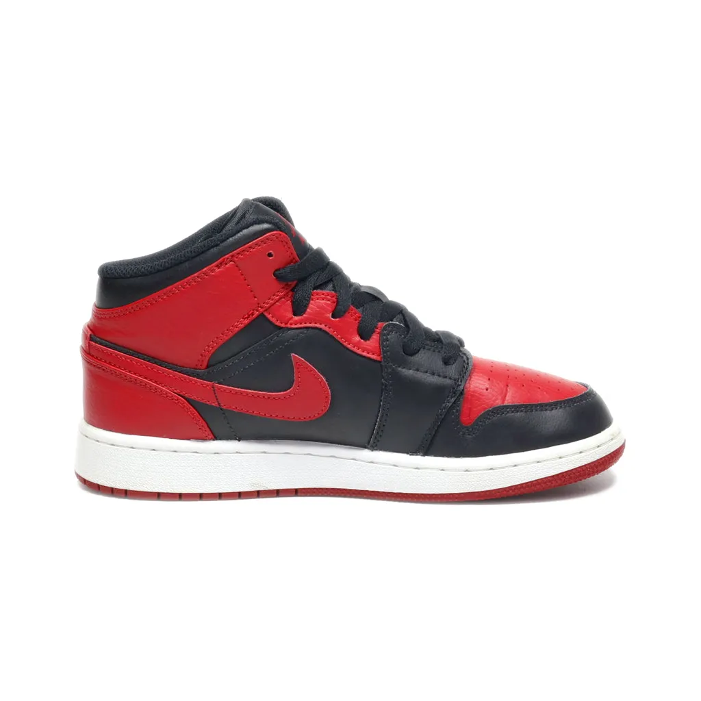 Air Jordan Jordan 1 Banned High-Top Sneakers Pu Leather Red Colour For Women