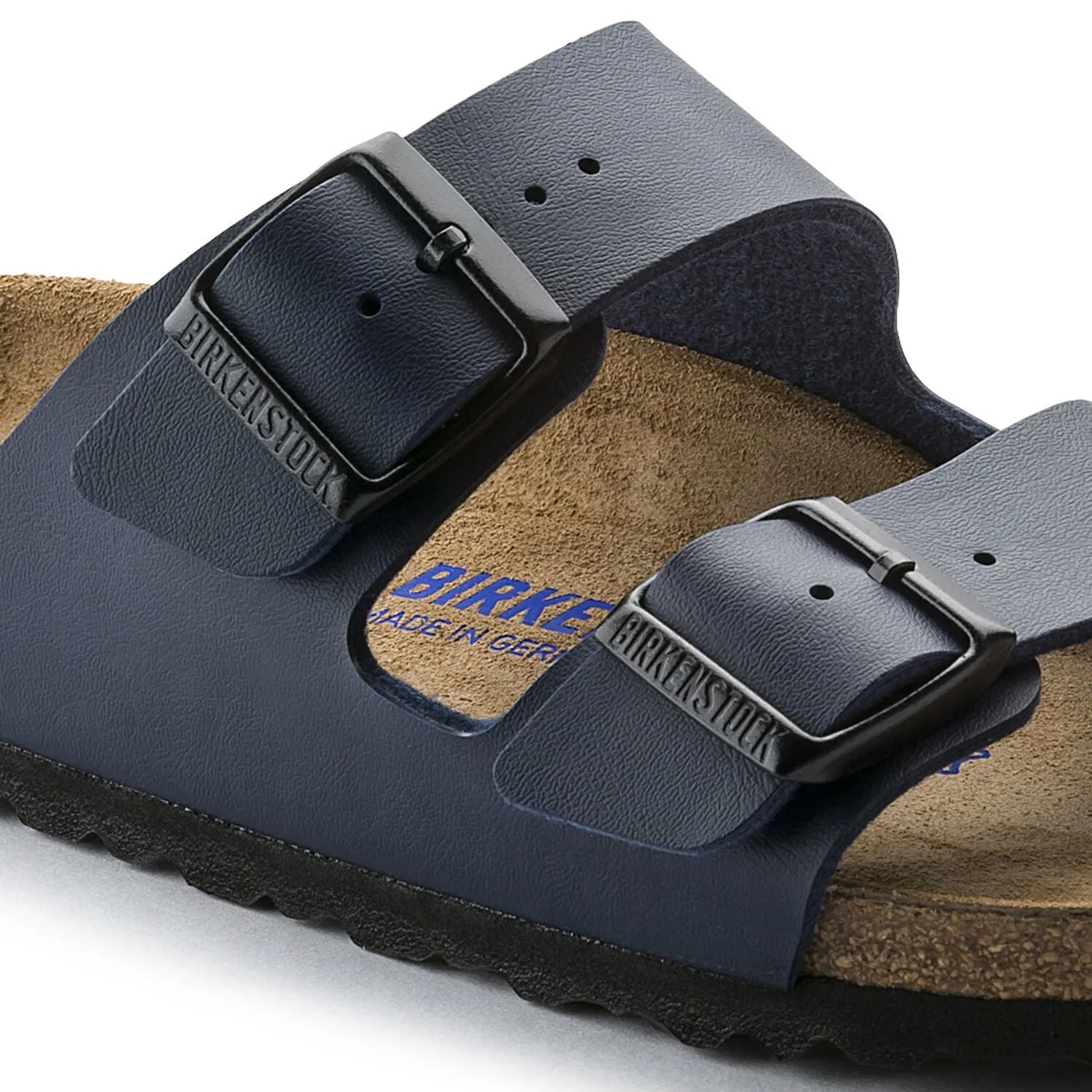 BIRKENSTOCK Unisex Arizona Leather Sandal, Blue Birko-Flor, 37 N EU