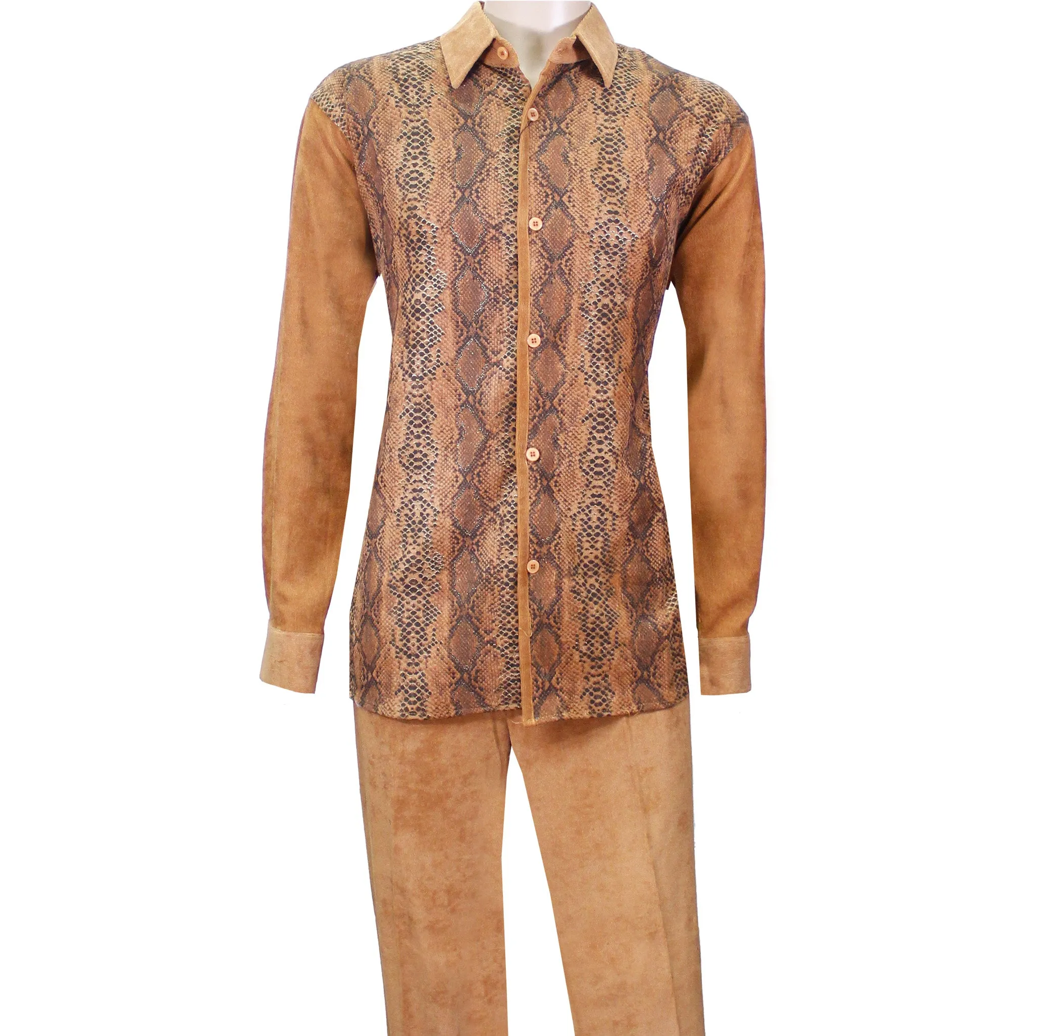 Cognac corduroy “animal print