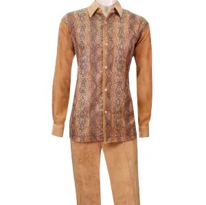 Cognac corduroy “animal print