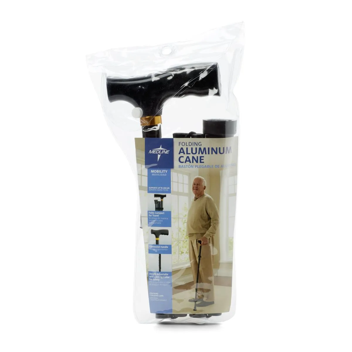 Comfort Grip Folding Aluminum Cane