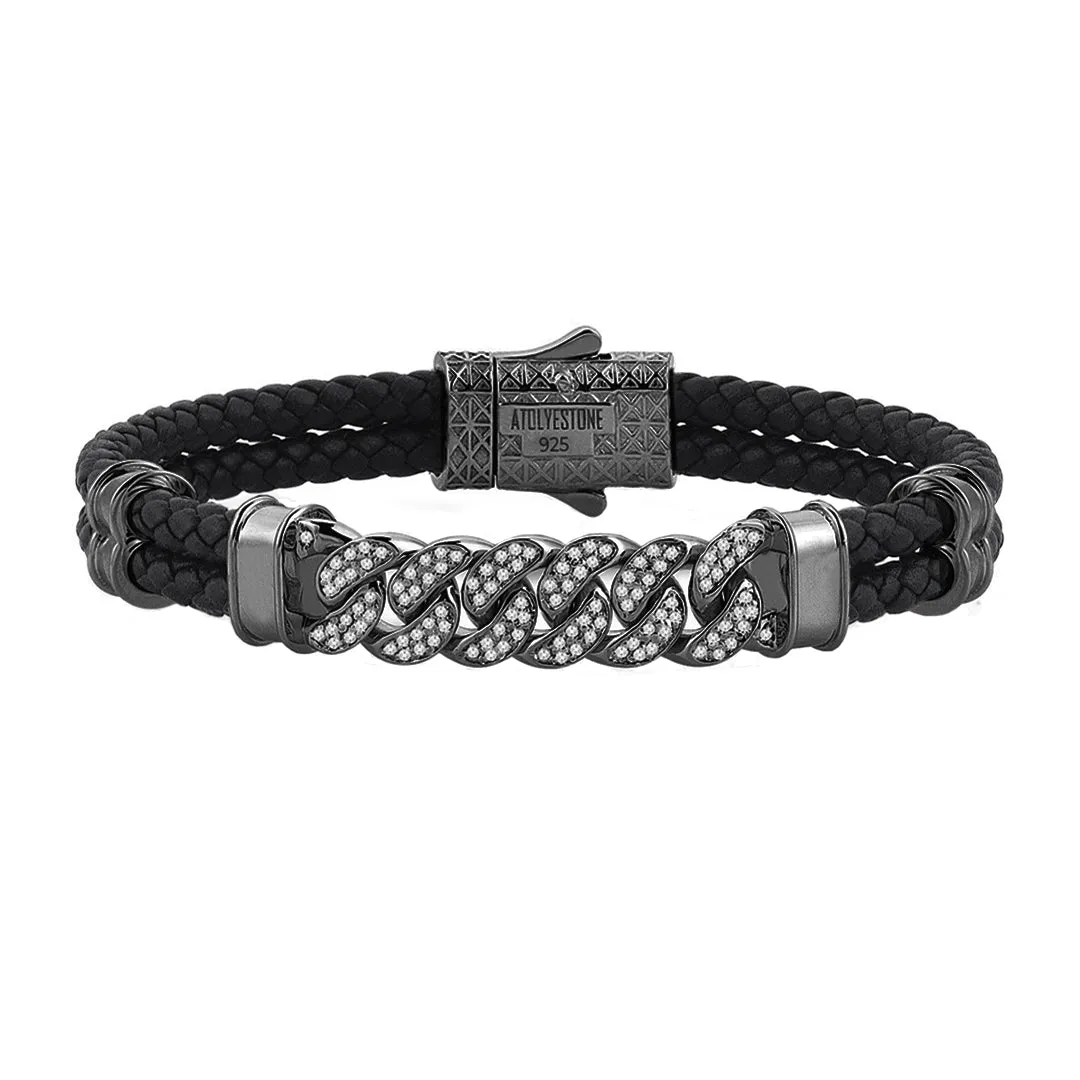 Cuban Links Leather Bracelet
