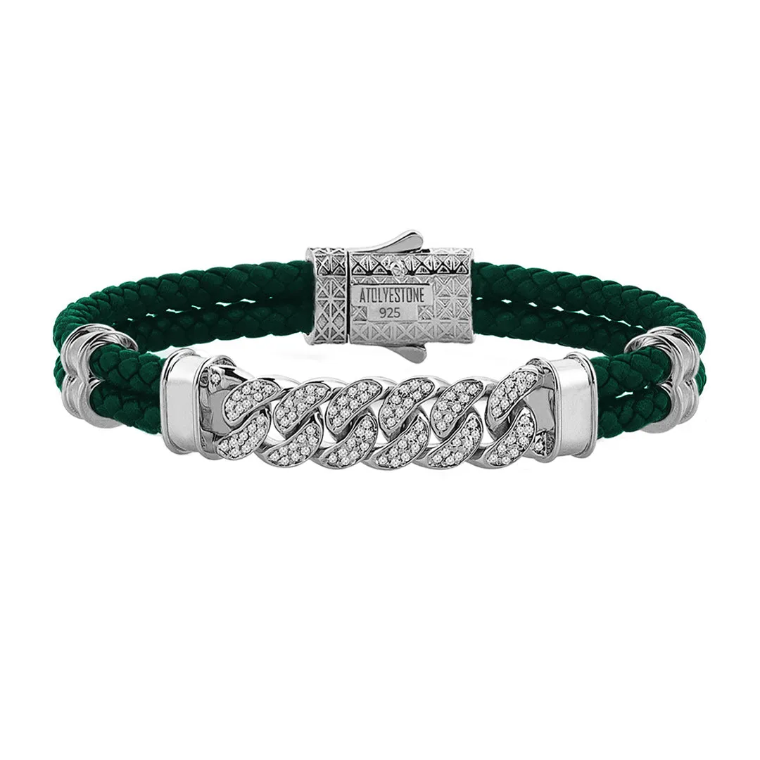 Cuban Links Leather Bracelet