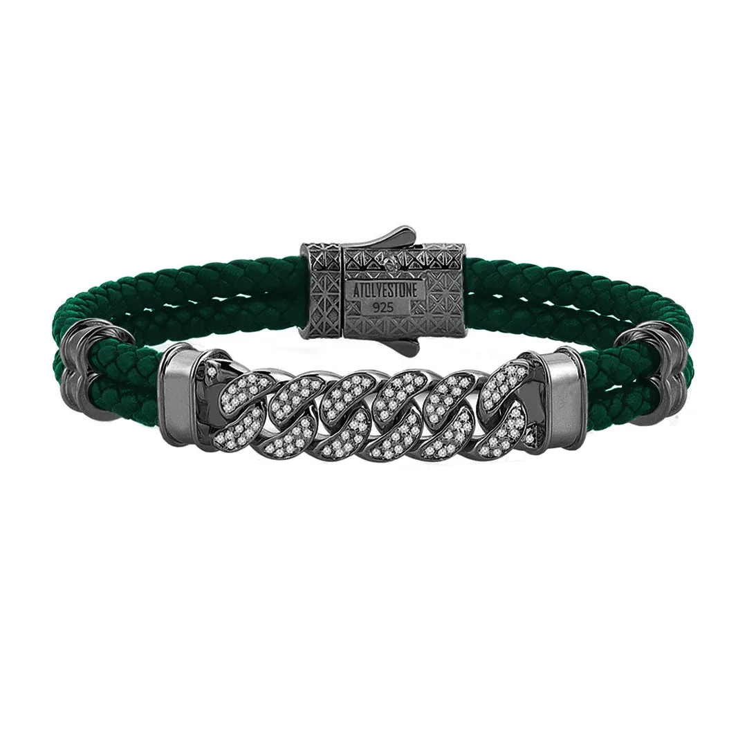 Cuban Links Leather Bracelet
