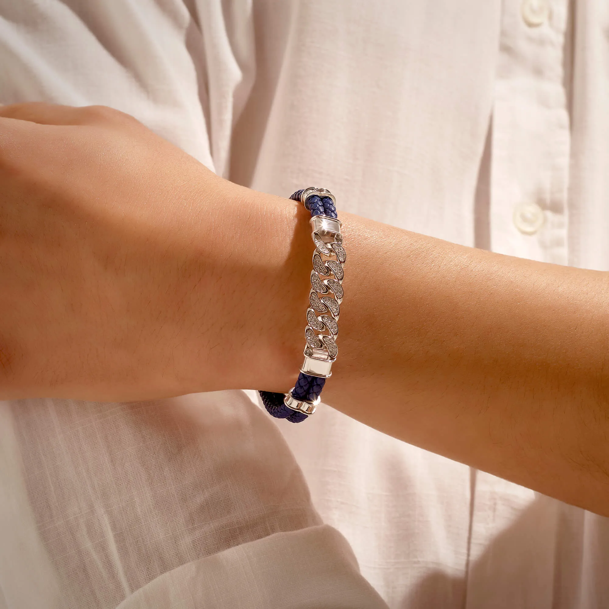 Cuban Links Leather Bracelet