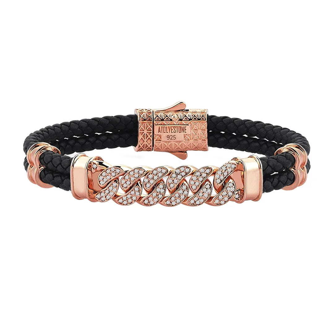 Cuban Links Leather Bracelet