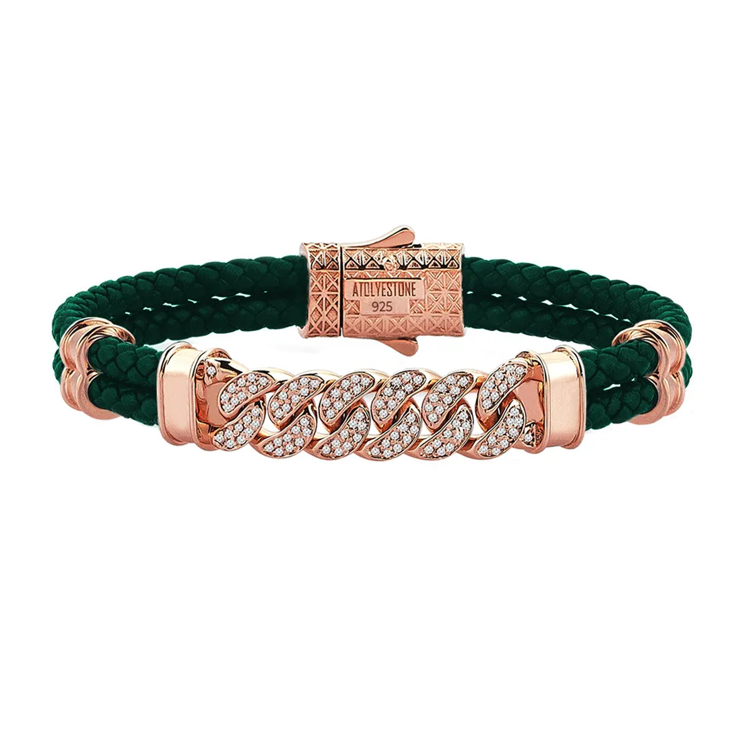 Cuban Links Leather Bracelet
