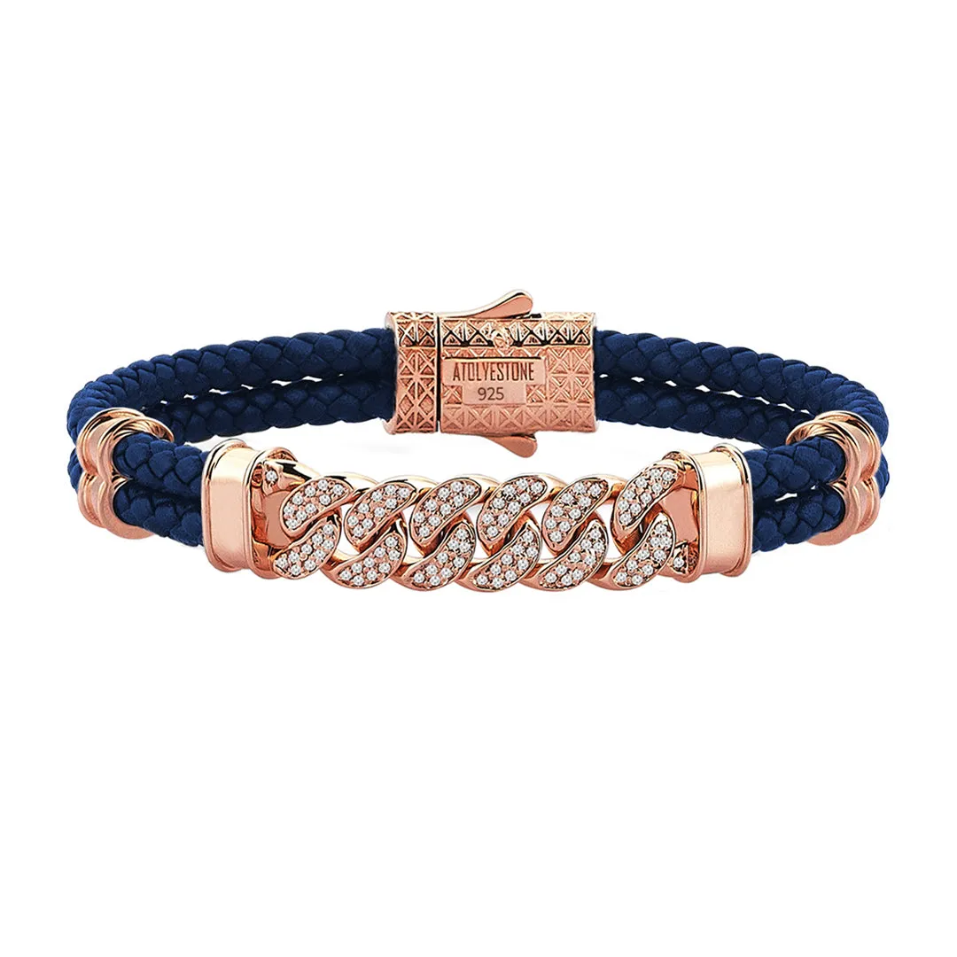 Cuban Links Leather Bracelet