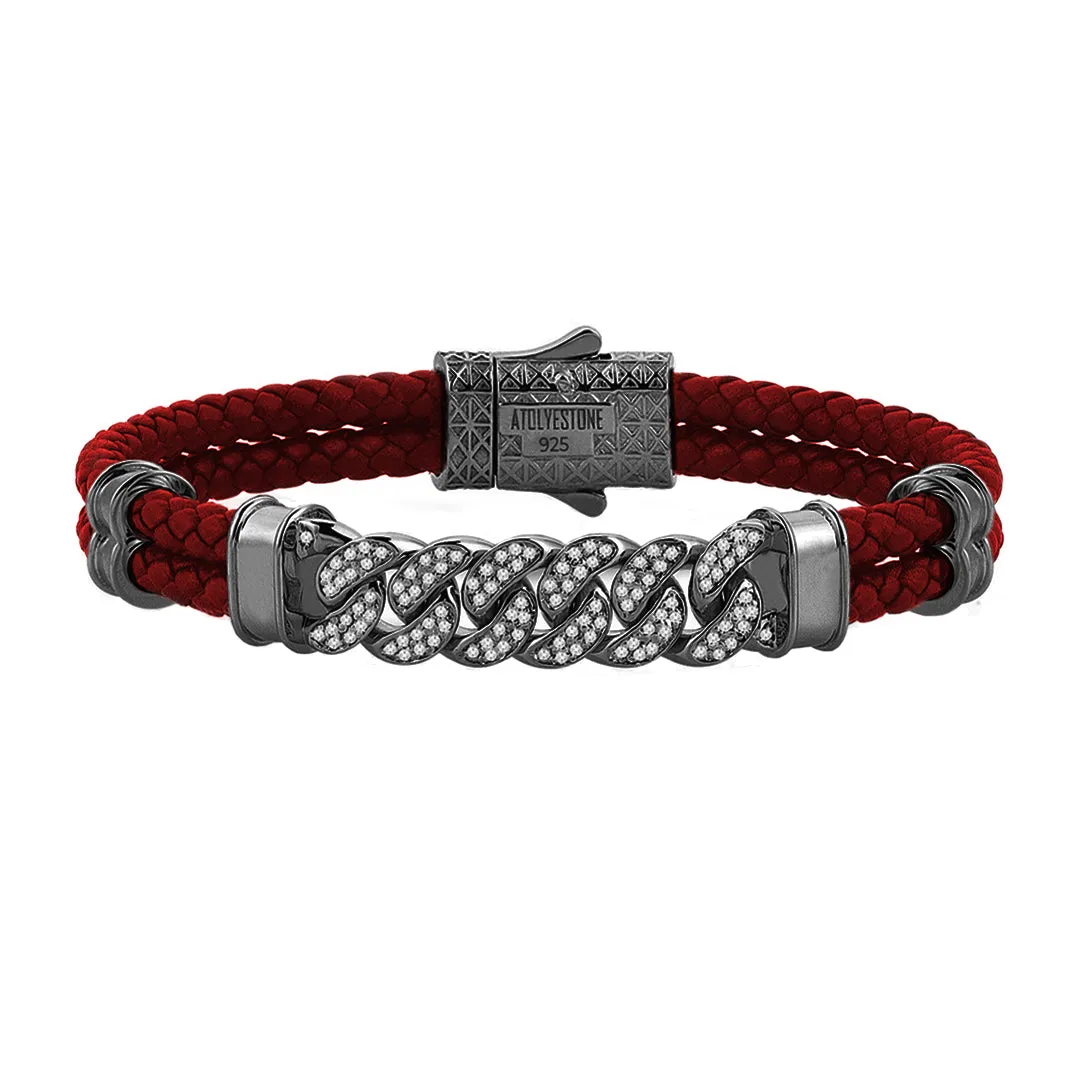 Cuban Links Leather Bracelet