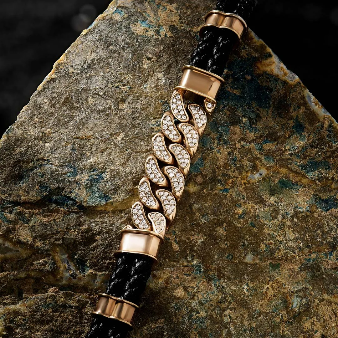 Cuban Links Leather Bracelet
