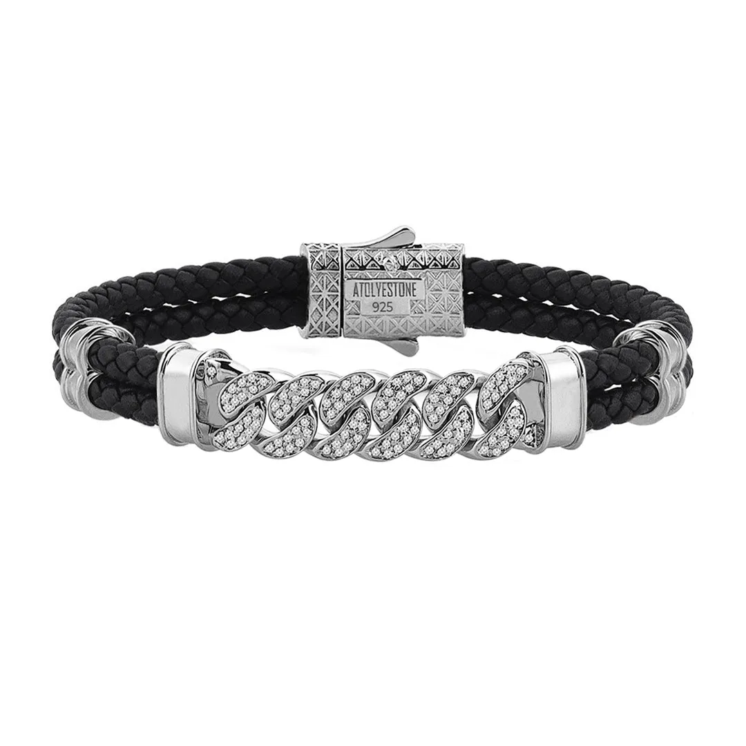 Cuban Links Leather Bracelet