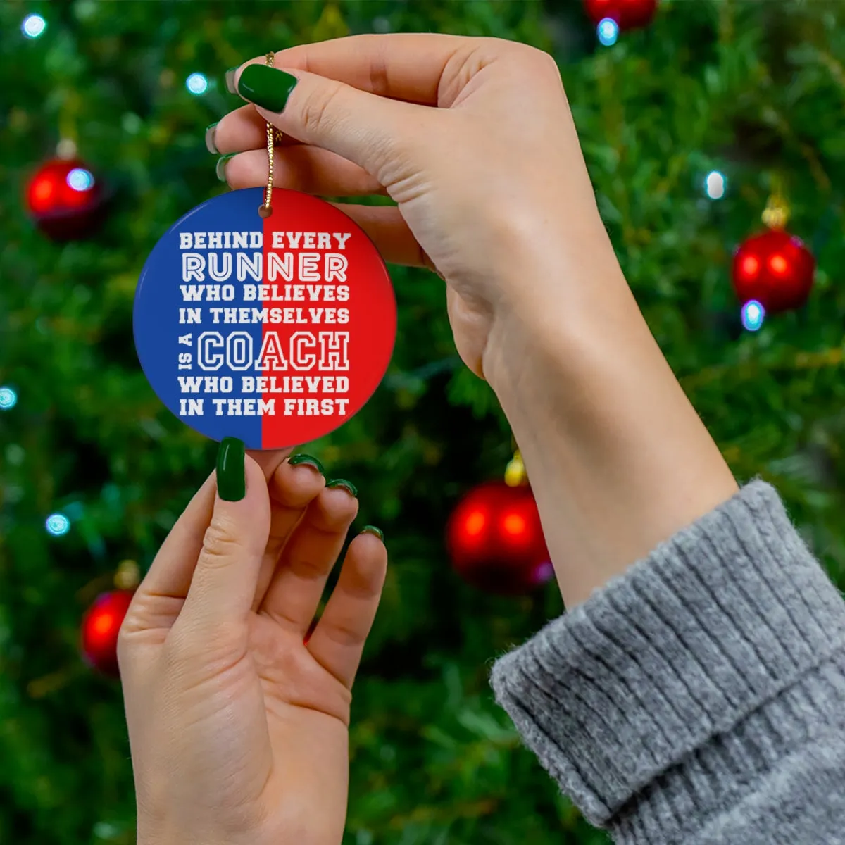 Custom Running Coach Ornament