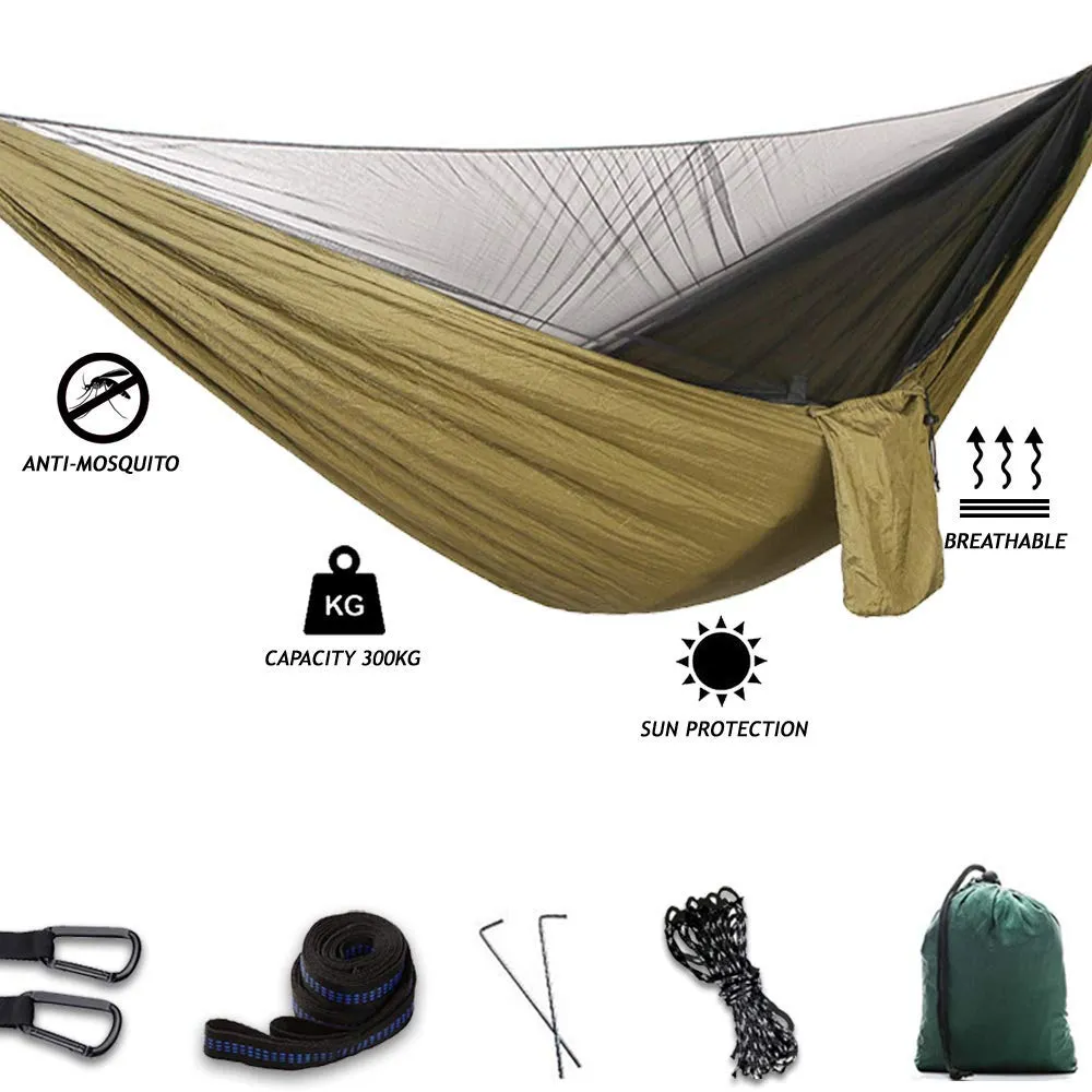 Double Camping Hammock with Mosquito Net - RRDF