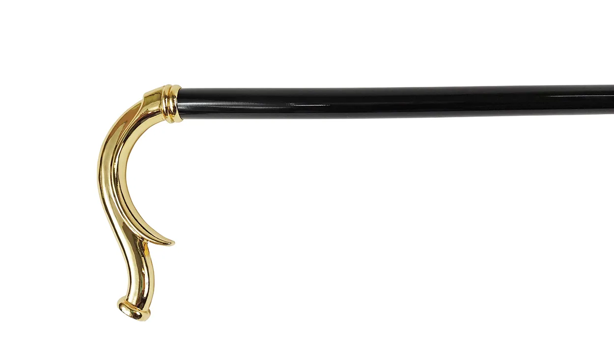 Elegant Walking stick - Brass 24k goldplated
