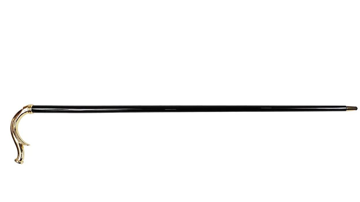 Elegant Walking stick - Brass 24k goldplated