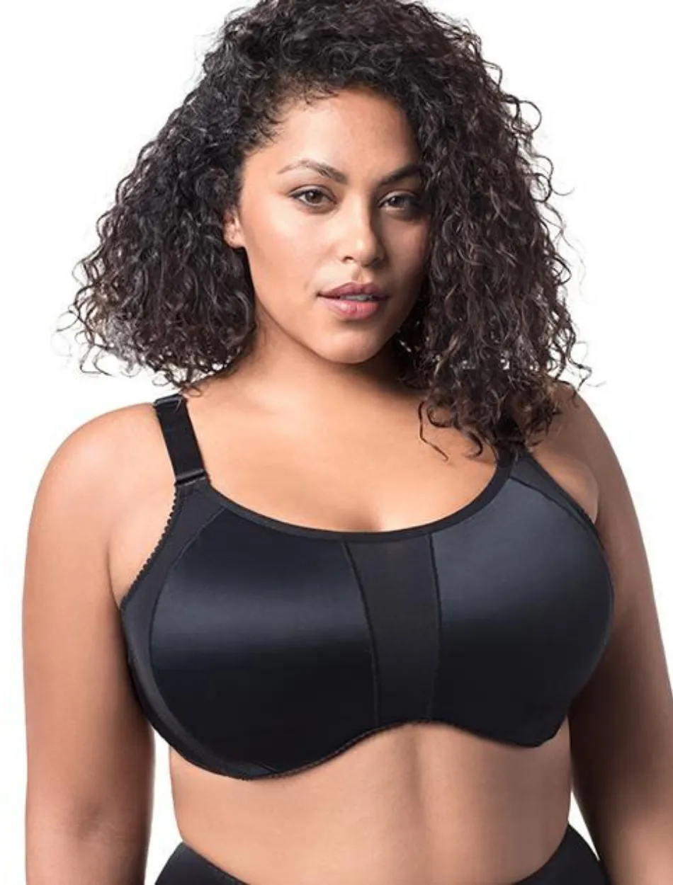 Elila Microfiber Underwire Sports Bra, Black | Black Elila Sports Bras
