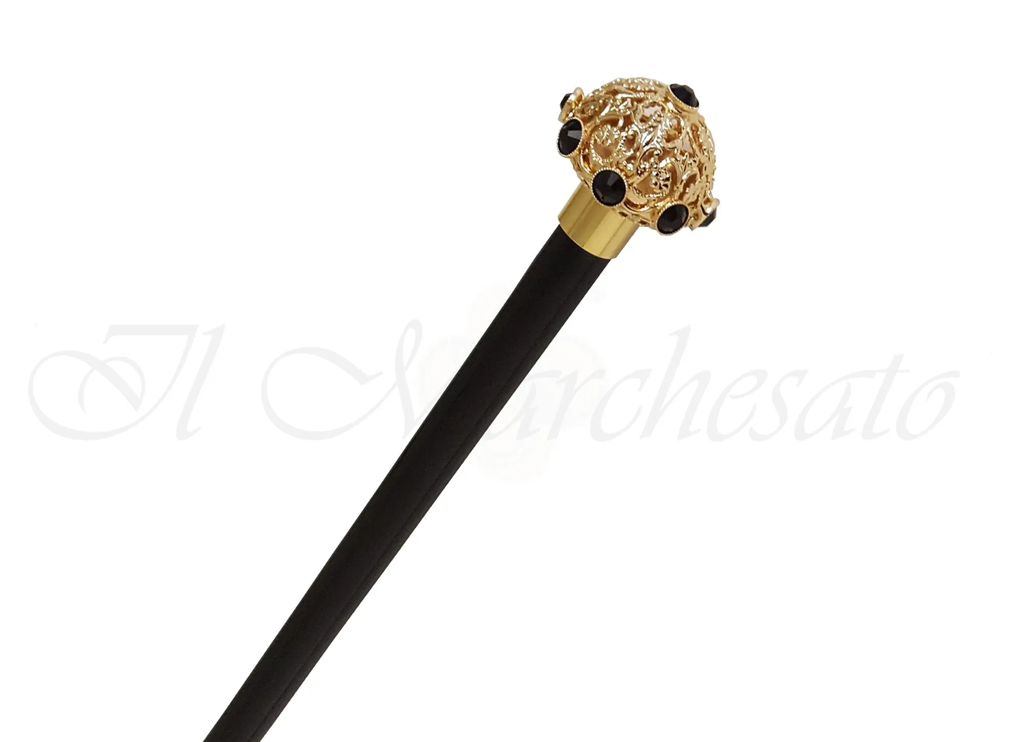 Fine Walking Sticks - Black Swarovski Strass
