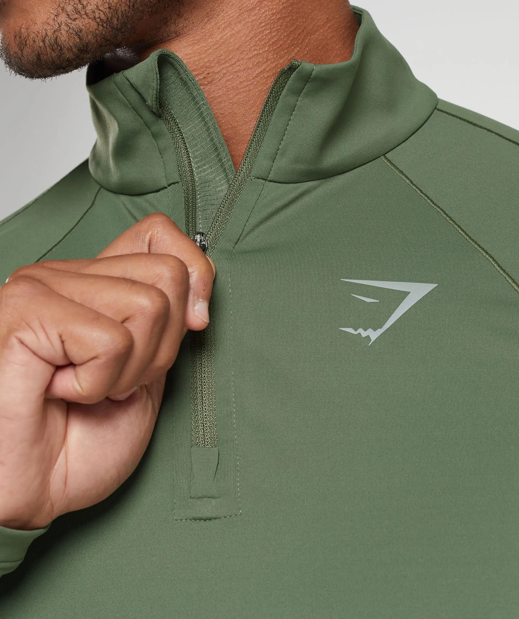 Gymshark Speed 1/4 Zip - Core Olive