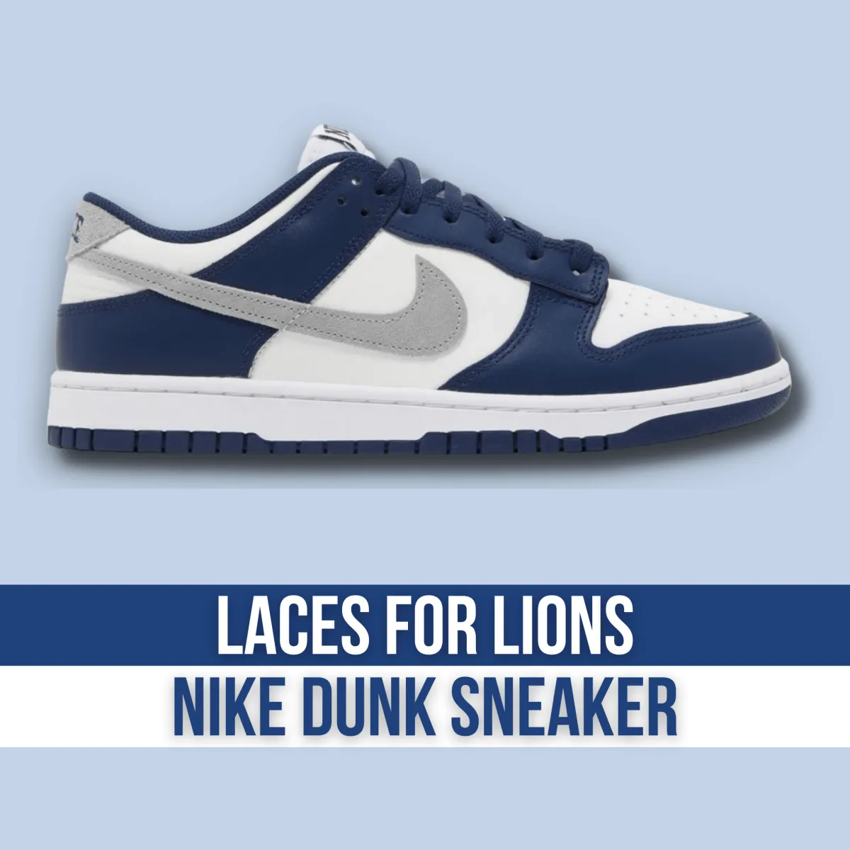 Laces for Lions Dunk Low 'Midnight Navy Smoke Grey'