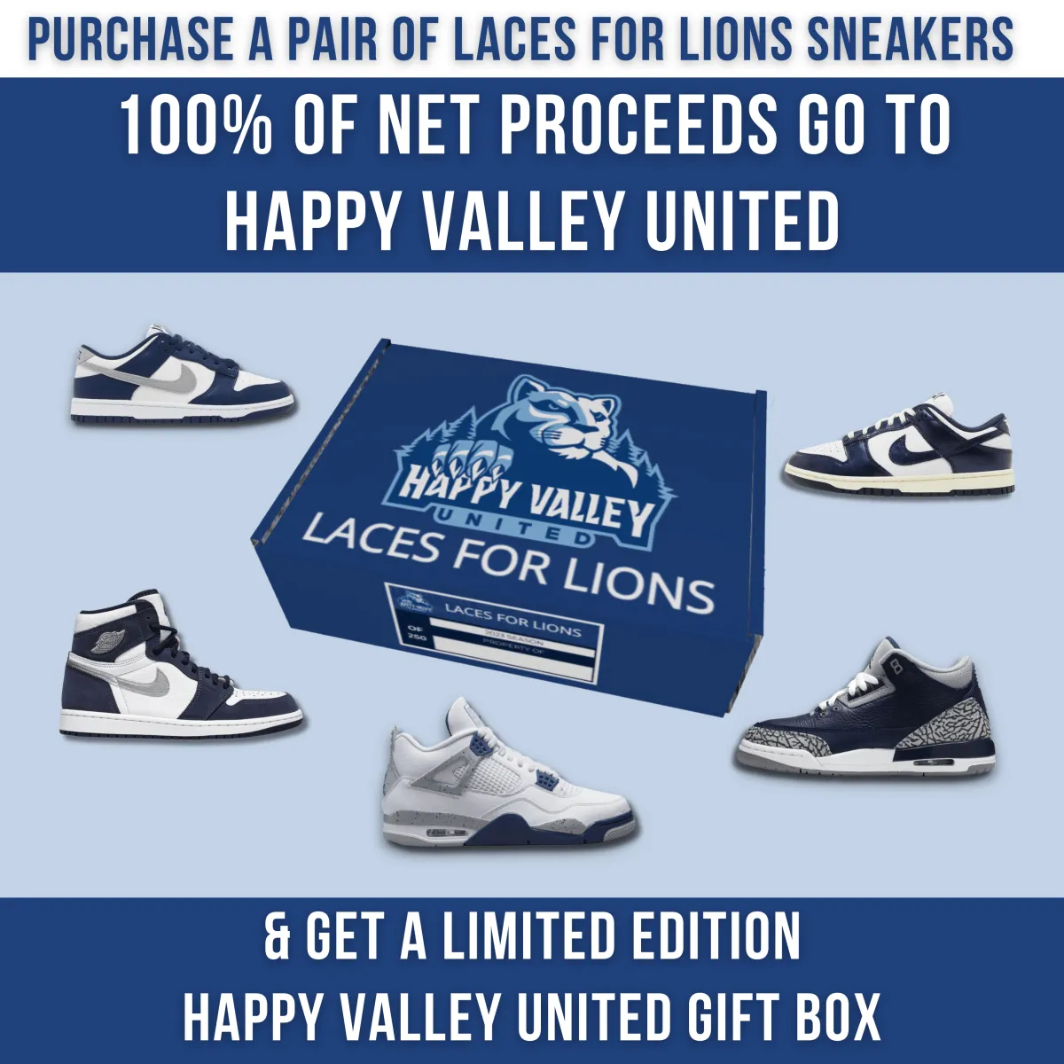 Laces for Lions Dunk Low 'Midnight Navy Smoke Grey'