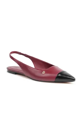 Lena Slingback Shoes - Burgundy