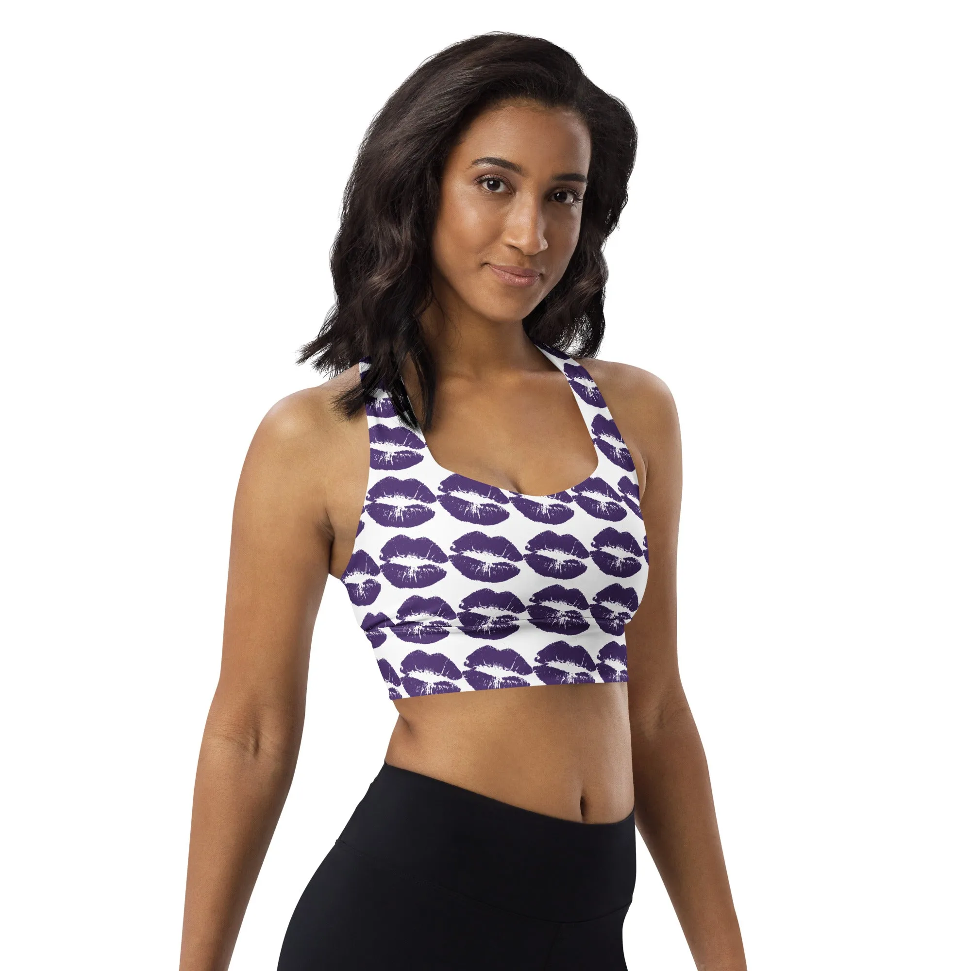 Longline sports bra Purple Kisses