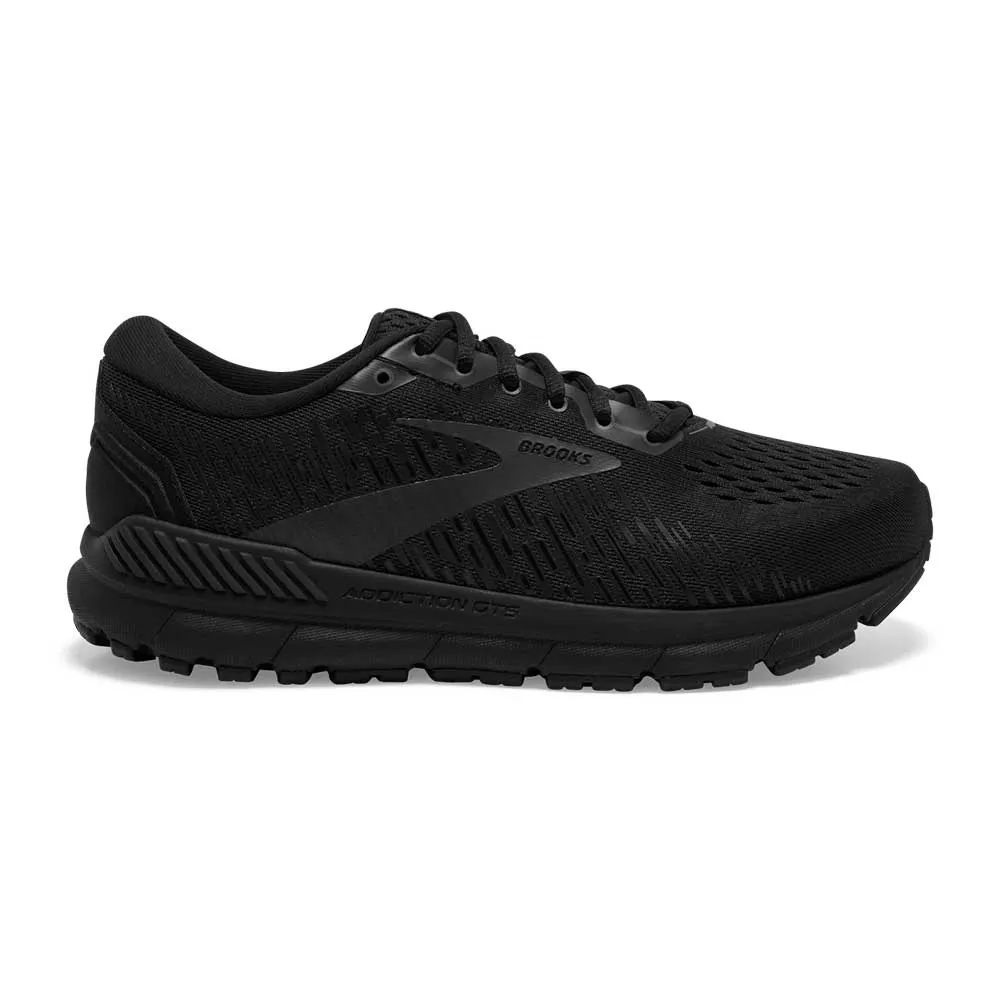 Men's Addiction GTS 15 Running Shoe- Black/Black/Ebony - Narrow (B)