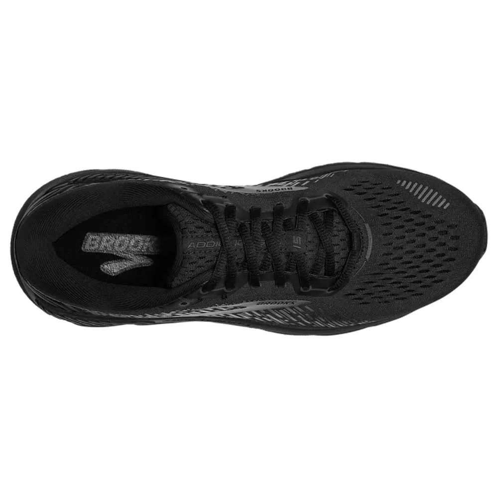 Men's Addiction GTS 15 Running Shoe- Black/Black/Ebony - Narrow (B)