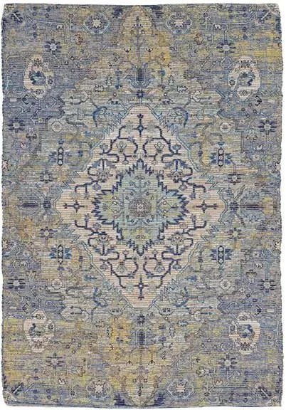 Morris 2232 Gramercy Blue/Yellow Rug