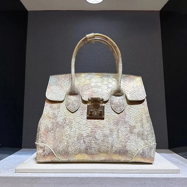 Pre Order:  Snake Skin Print Large Handbag