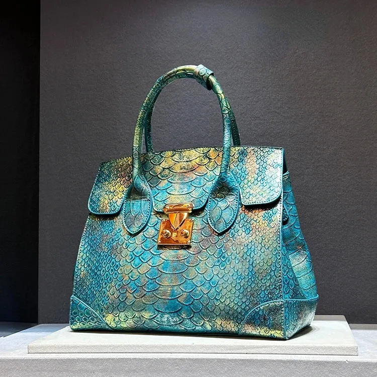 Pre Order:  Snake Skin Print Large Handbag