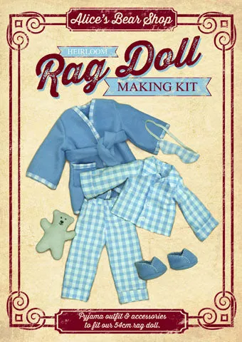 Pyjamas Rag Doll Outfit Kit - to fit our 54cm Rag Doll - 4 Colour Options