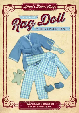 Rag Doll Outfit Pyjamas - Pattern and Instruction Booklet to fit our 54cm Doll