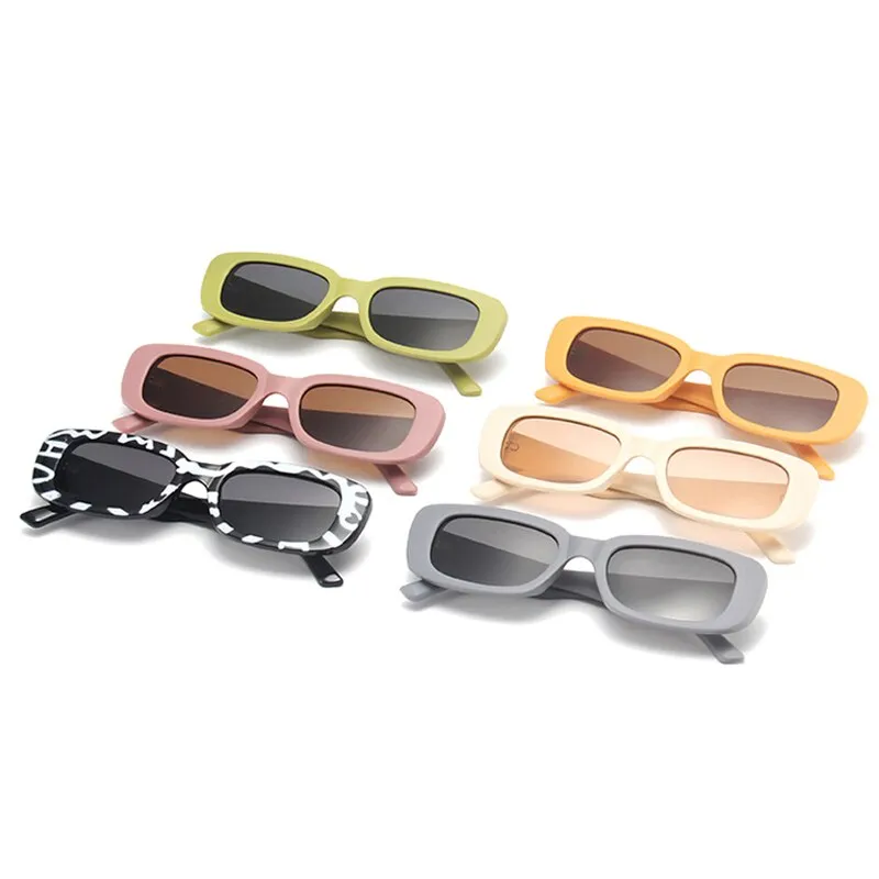 Rectangle Sunglasses Women Vintage Trending Square Shades UV400 Men Outdoor Sun Glasses