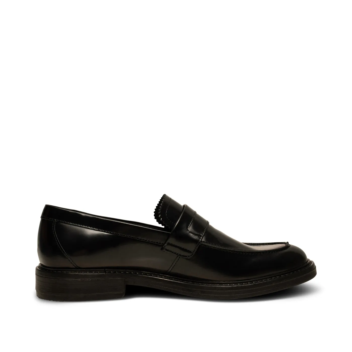 Stanley Polished Black Leather Loafers - Luxurious and Comfortable