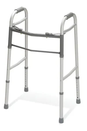 Two-Button Folding Walkers without Wheels