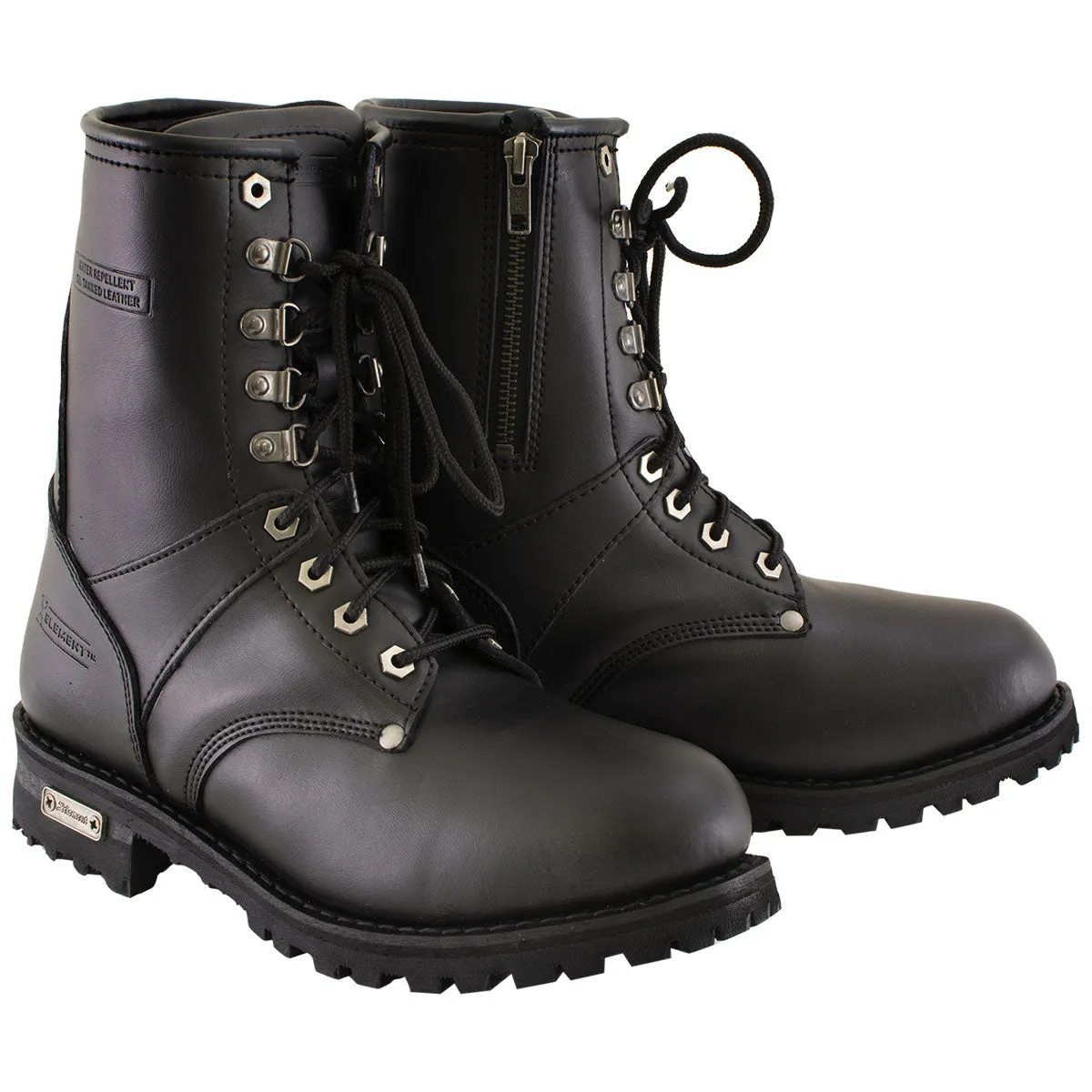Xelement 1446 Men's Vigilant Black Leather Logger Boots with Inside
